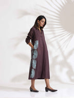 trueBrowns Cola Cotton Print A-line Dress | Grocsy
