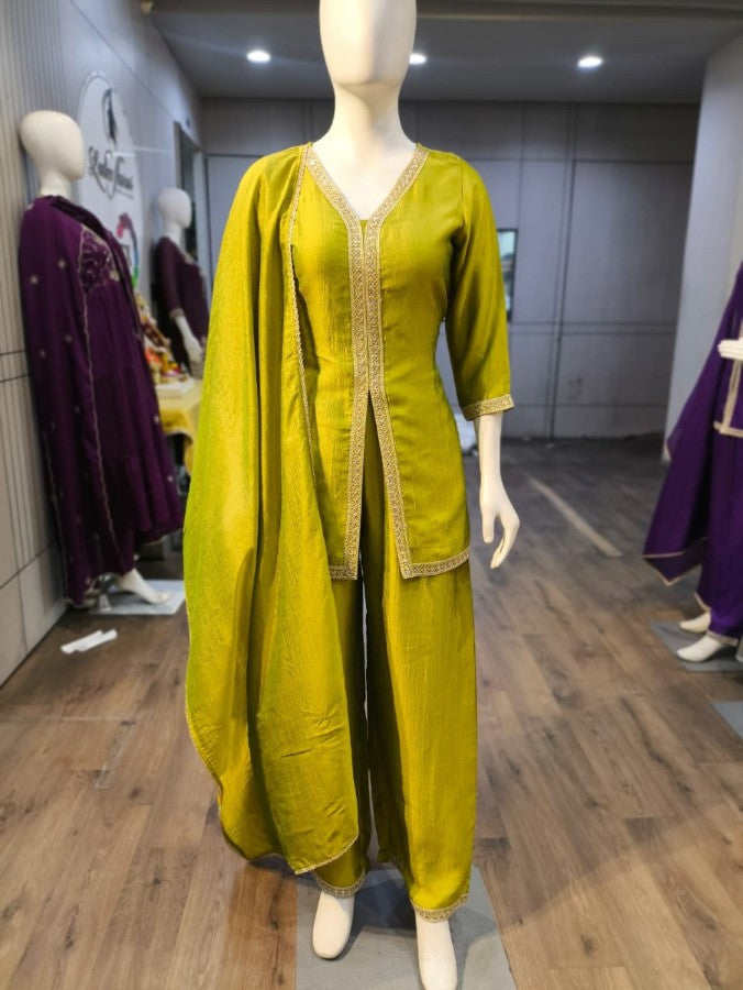 Anaita Yellow Stylish Readymade Co-Ords Set | Grocsy