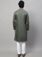 Even Apparels Green Sherwani Kurta With Asymetrical Cut | Grocsy
