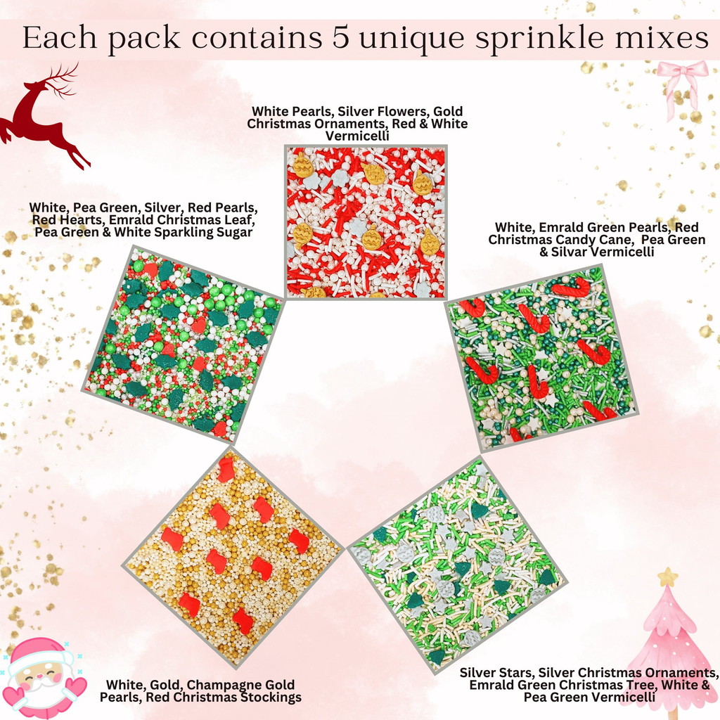 Confect Christmas Sprinkles CH Multipack 24 | Grocsy