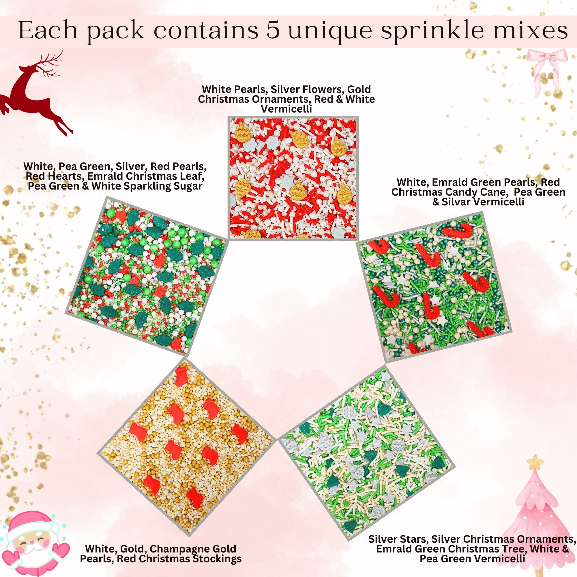 Confect Christmas Sprinkles CH Multipack 24 | Grocsy