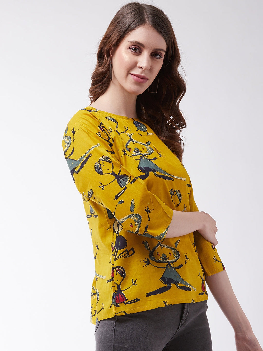 InWeave Women's Quirky Top With Sleevs | Grocsy