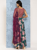 Ahalyaa Printed Sequinned Ready to Wear Lehenga & Blouse With Dupatta | Grocsy
