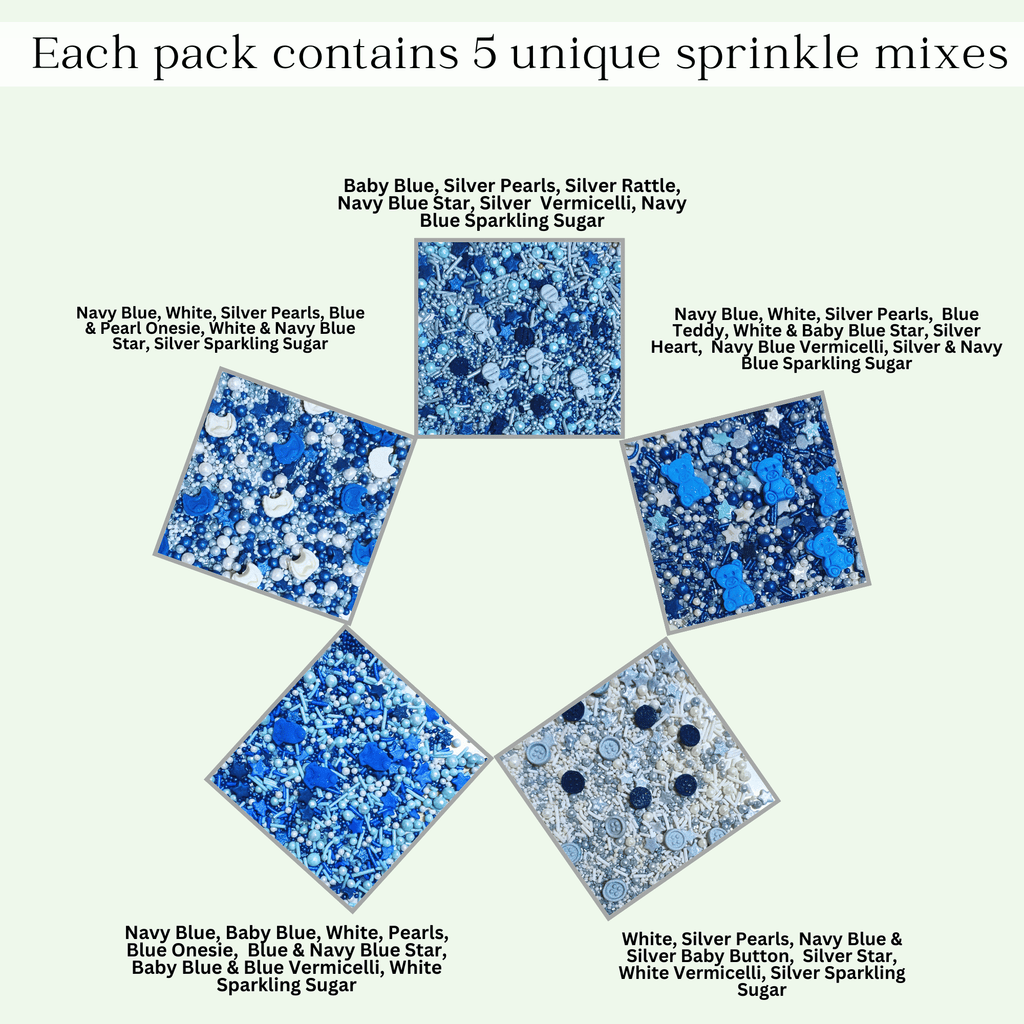 Confect Boys Baby Shower Sprinkles | Baby Blue Sprinkles for Cake & Cupcake Decorating | Grocsy