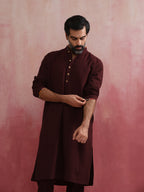 trueBrowns Men's Cola Mandarin Collar Kurta | Grocsy