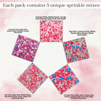 Confect Valentine Sprinkles | 16 Edible Decoration for Baking & Dessert | Grocsy