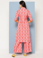 Ahalyaa Women Ethnic Motifs Printed Regular Gotta Patti Kurta with Palazzos | Grocsy