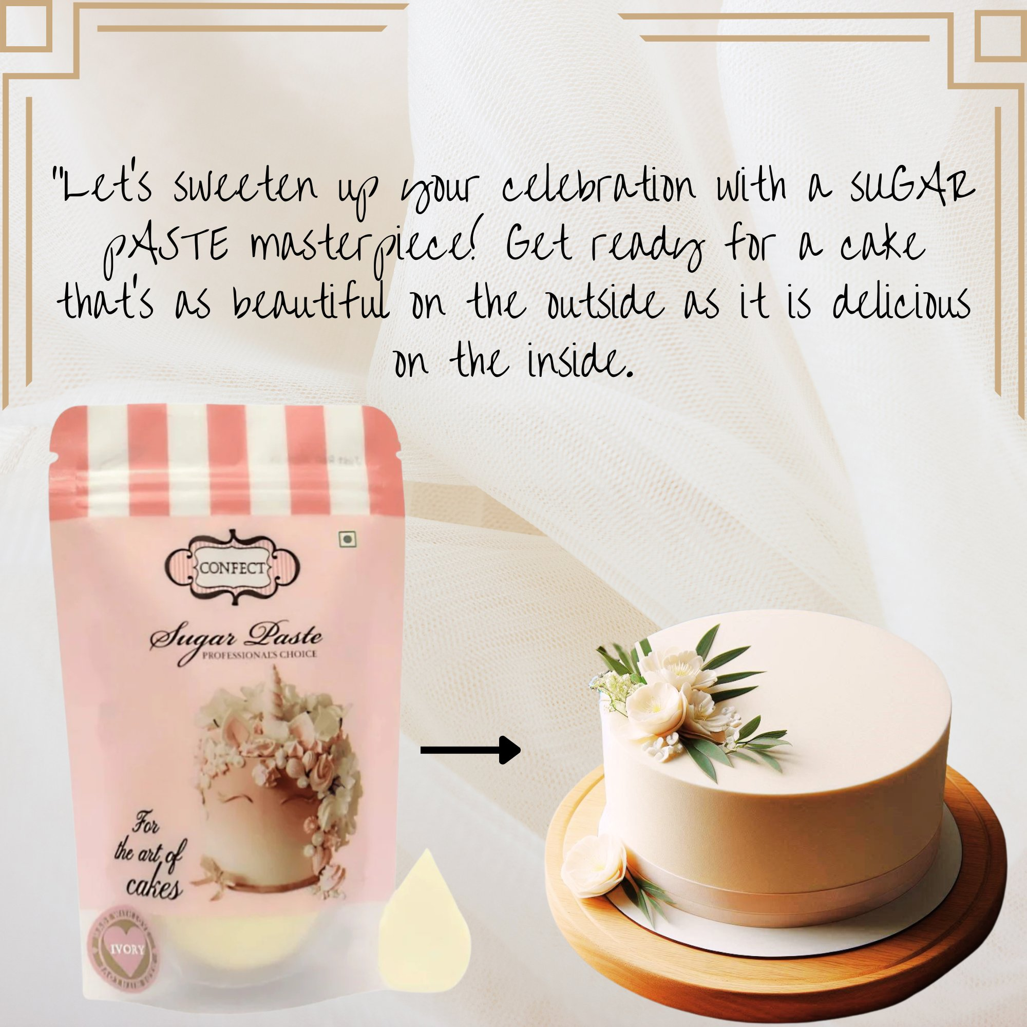 Confect Ivory Fondant | Edible Sugarpaste | Grocsy