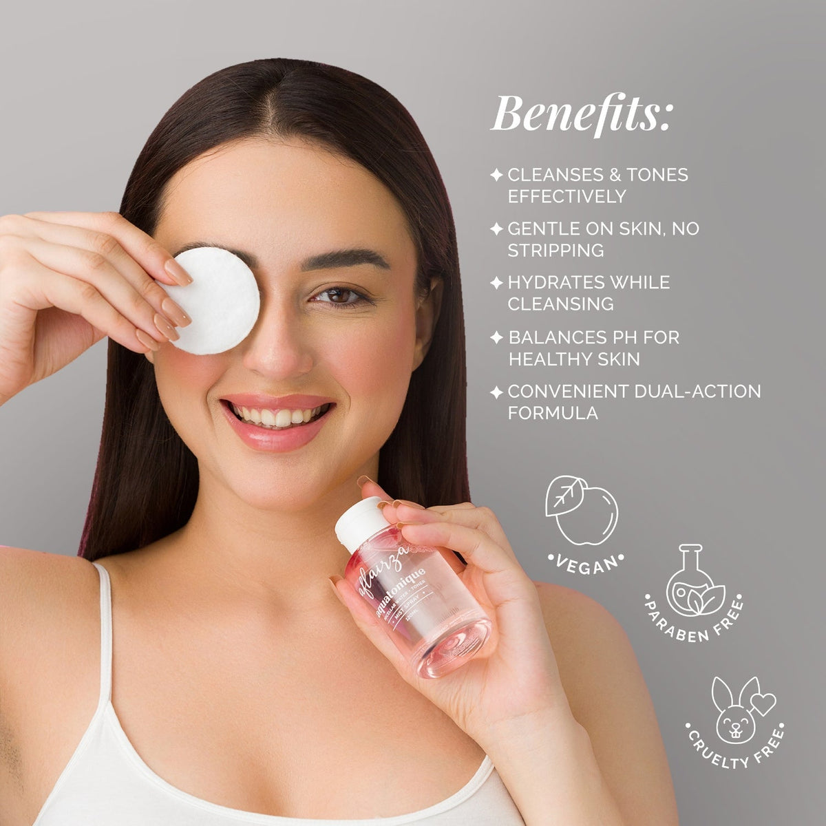 Aflairza Aflairza Aquatonique Micellar Water & Toner for Removes Makeup, Hydrates & Balances pH For All Skin Types | Grocsy