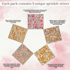 Confect Valentine Sprinkles | 19 Edible Decoration for Baking & Dessert | Grocsy