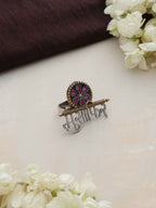 trueBrowns Silver Gold Tone Musafir Ring | Grocsy
