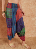 InWeave Women's Blue Multi Colour Harem Pant | Grocsy
