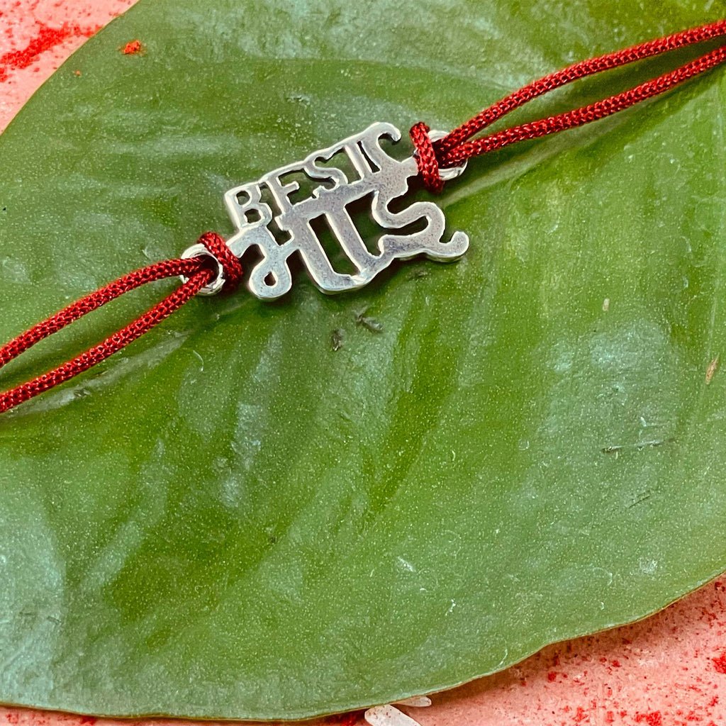trueBrowns 925 Sterling Silver Best Bhai Thread Rakhi | Grocsy
