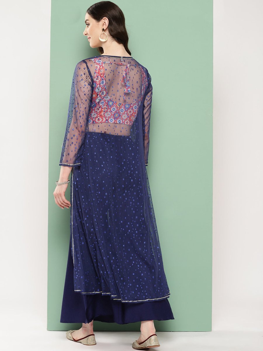 Ahalyaa Printed Ethnic Co-Ords with Shrug | Grocsy