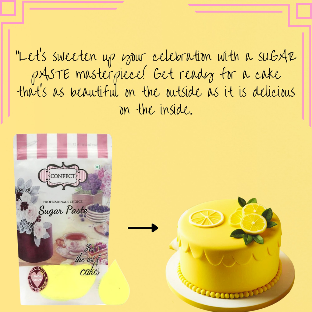 Confect Lemon Yellow Fondant | Edible Sugarpaste | Grocsy