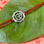 trueBrowns 925 Sterling Silver Embossed Om Thread Rakhi | Grocsy