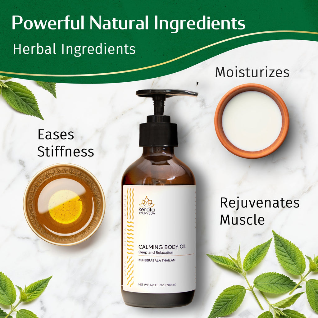 Kerala Ayurveda USA Calming Body Oil - Ksheerabala Thailam | Grocsy