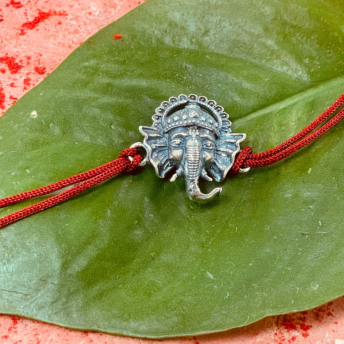 trueBrowns 925 Sterling Silver Ganesh Idol Thread Rakhi | Grocsy