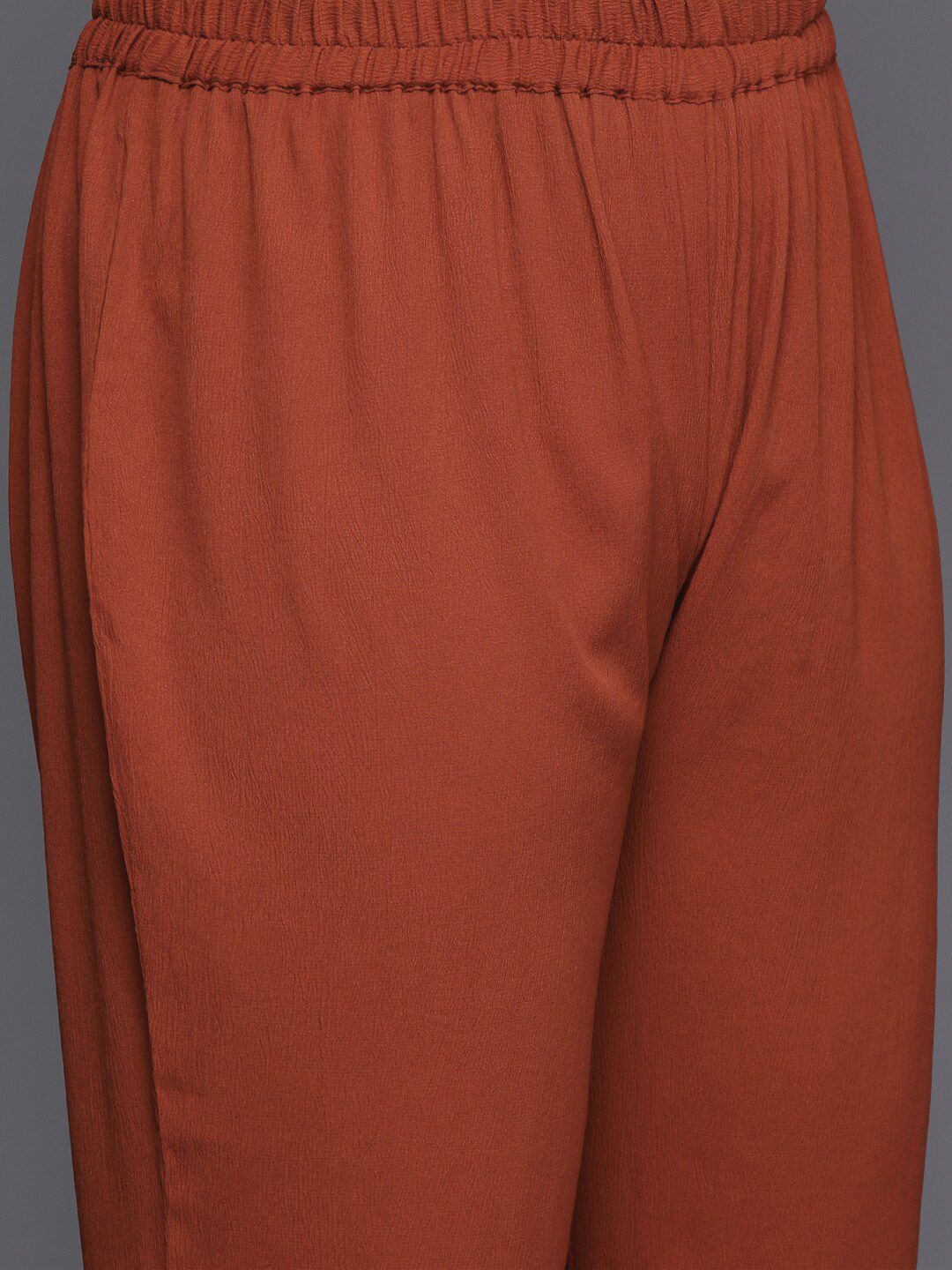 Sztori Plus Size Mandarin Collar Straight Kurta With Trouser | Grocsy