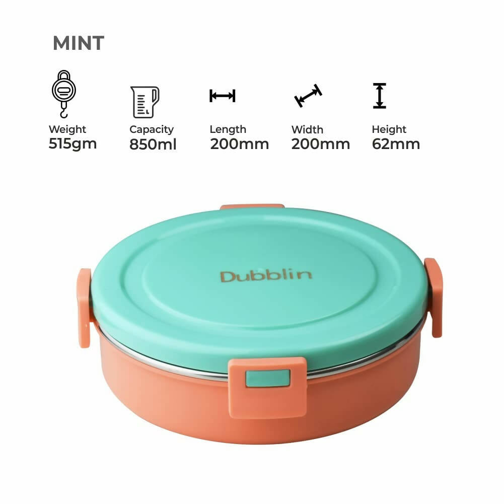 Dubblin Mint Stainless Steel Lunch Box | Grocsy