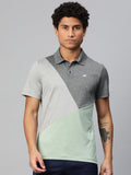 Alcis Colourblocked Polo Collar Anti Static Slim Fit T-shirt | Grocsy