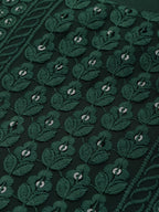Sangria Women Green Ethnic Motifs Chikankari Kurta with Palazzos | Grocsy