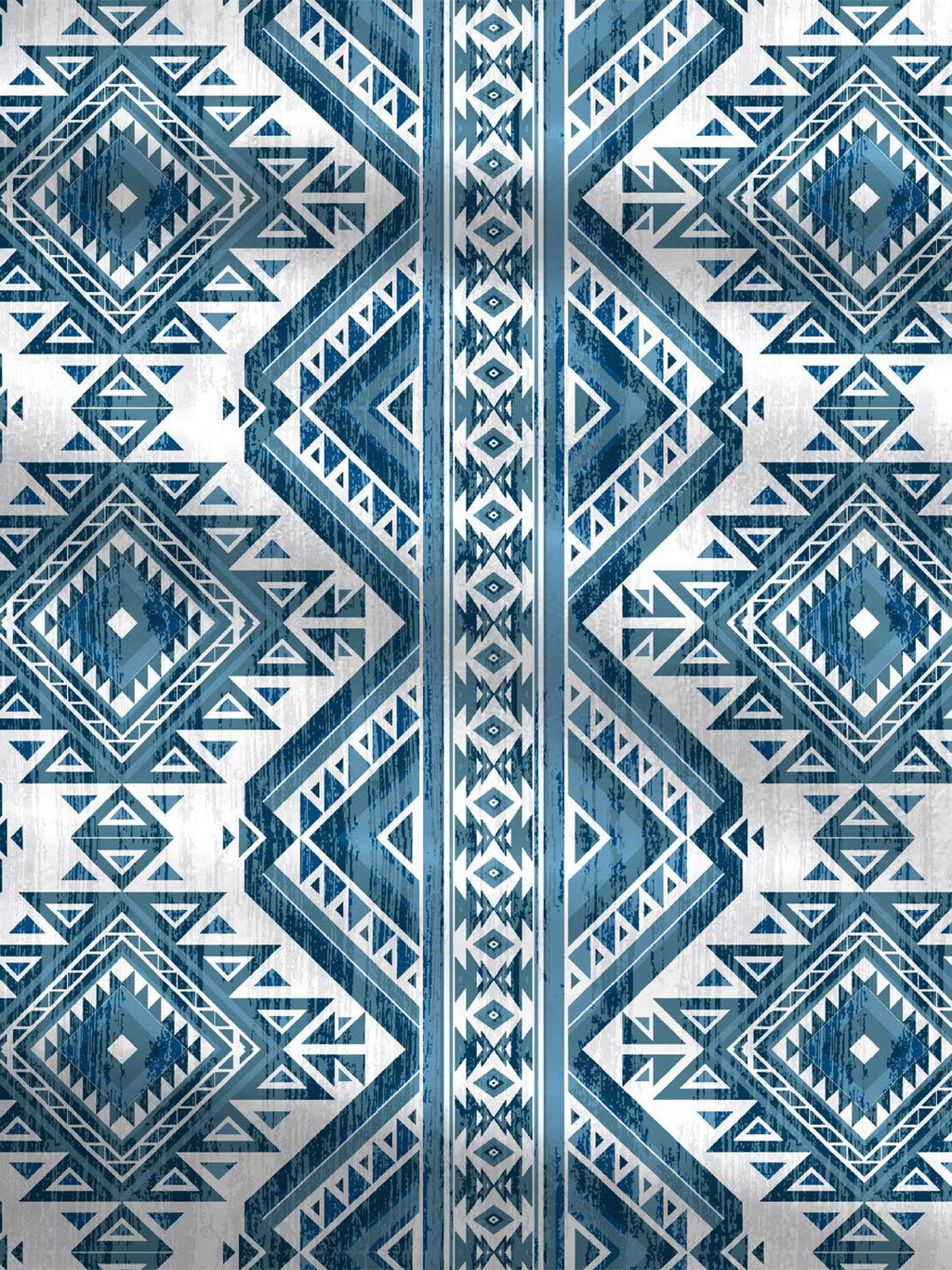 MYTRIDENT Blue White Ethnic Motifs Cotton 120 TC Queen Bedsheet With 2 Pillow Covers | Grocsy