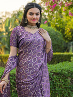Tikhi Imli Geometric Woven Design Ready to Wear Saree | Grocsy