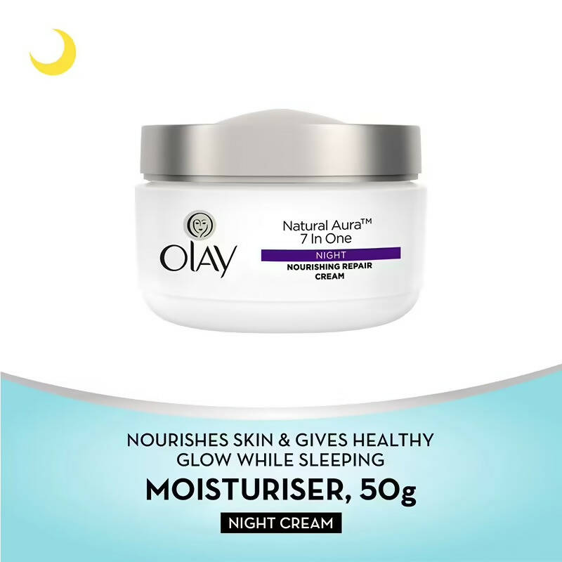 Olay Natural Aura 7 In One Night Nourishing Repair Cream | Grocsy