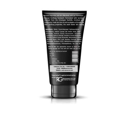 Qraa Men Himalayan Charcoal Purifying Face Wash | Grocsy