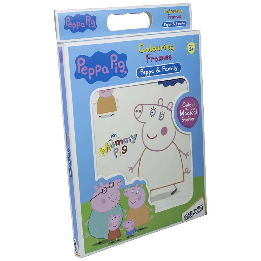 Skoodle Peppa and Family Coloring Frames | Grocsy