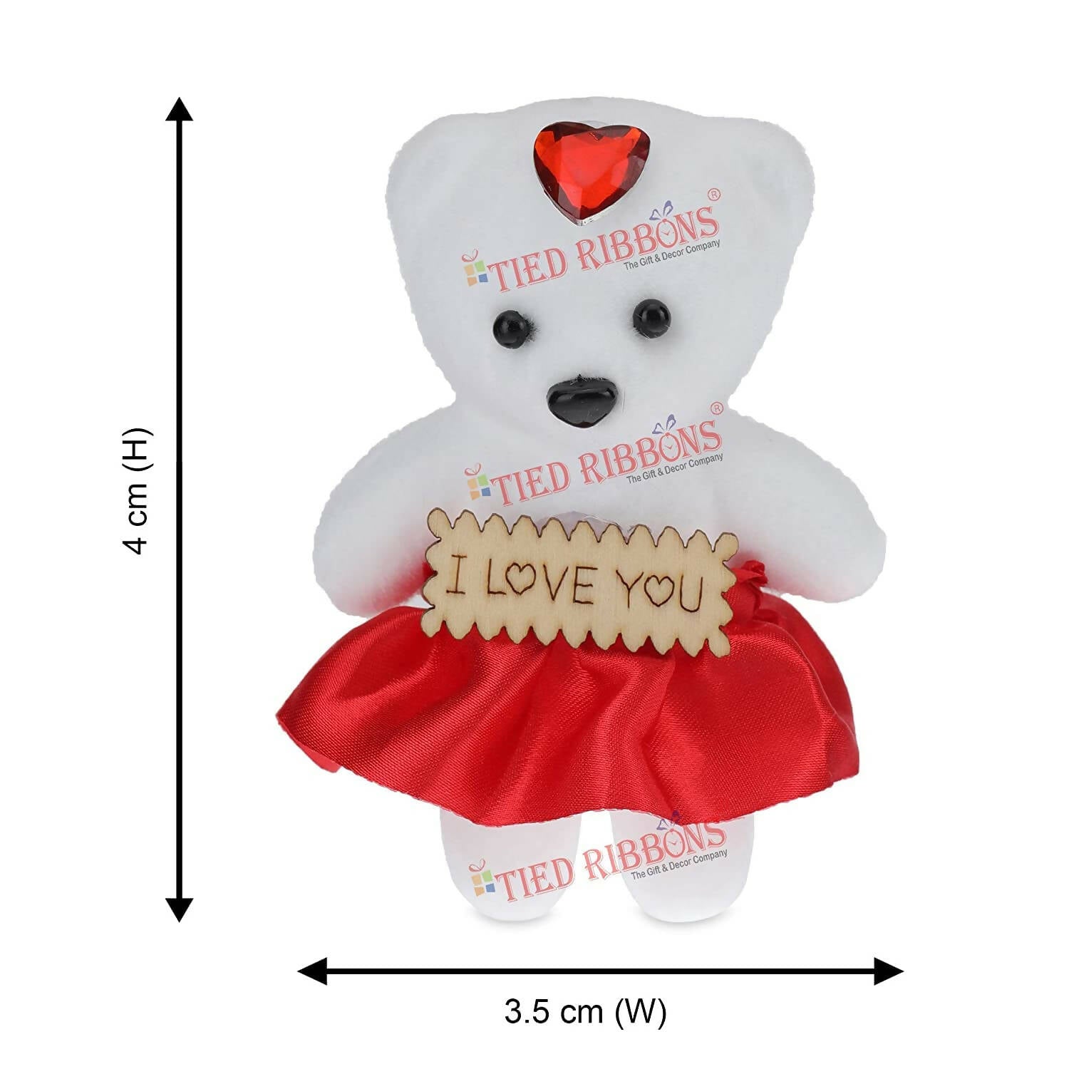 Tied Ribbons Rose Flower Artificial With Teddy - Valentines Day Gift Box | Grocsy