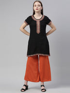 Souchii Red Knitted Ethnic Palazzos | Grocsy