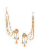 Shining Diva Gold-Polished Taselled Classic Jhumkas | Grocsy