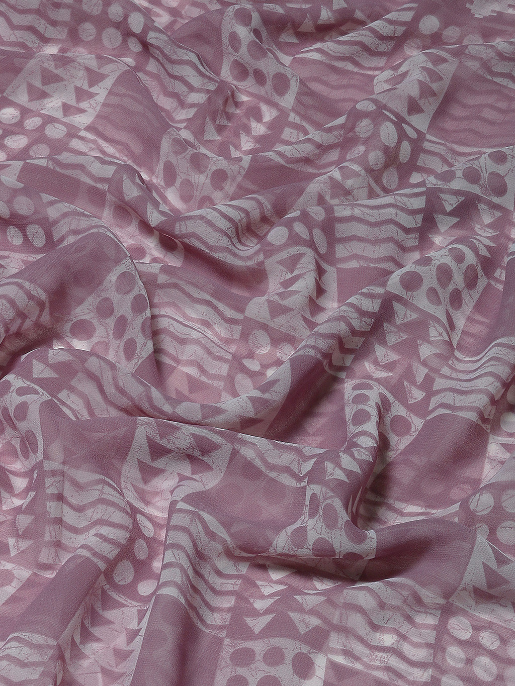 Tikhi Imli Mauve Batik Saree With Chikankari Lace | Grocsy
