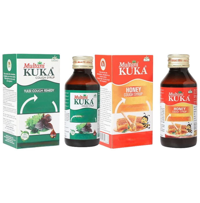 Multani Combo Pack of Kuka Cough Syrup & Kuka Honey (100ml Each) | Grocsy