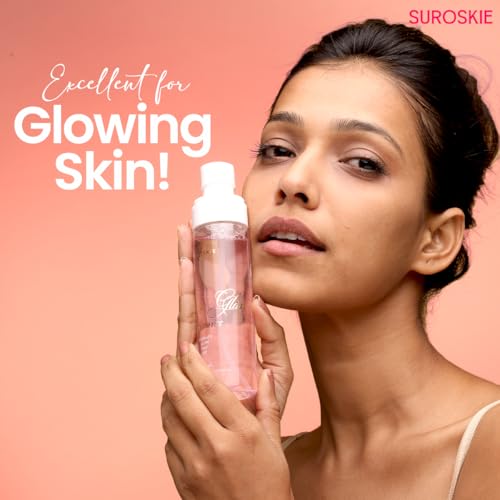 Suroskie Roses Glass Skin Mist 100Ml | 2 in 1 Face Toner + Makeup Setting Spray | Rose Water for Face with Aloe Vera & Lotus | Toner for Glowing & Hydrating Skin | All Skin Types | for Men & Women | Grocsy