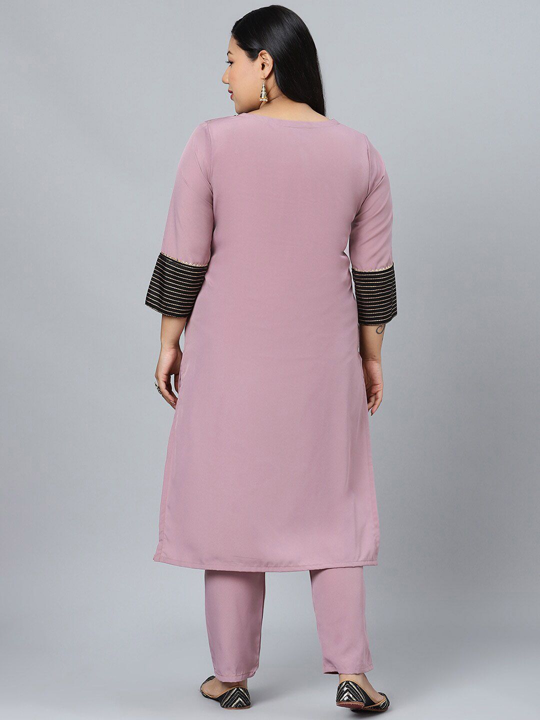 Sztori Plus Size Ethnic Motifs Printed Regular Kurta with Trousers | Grocsy