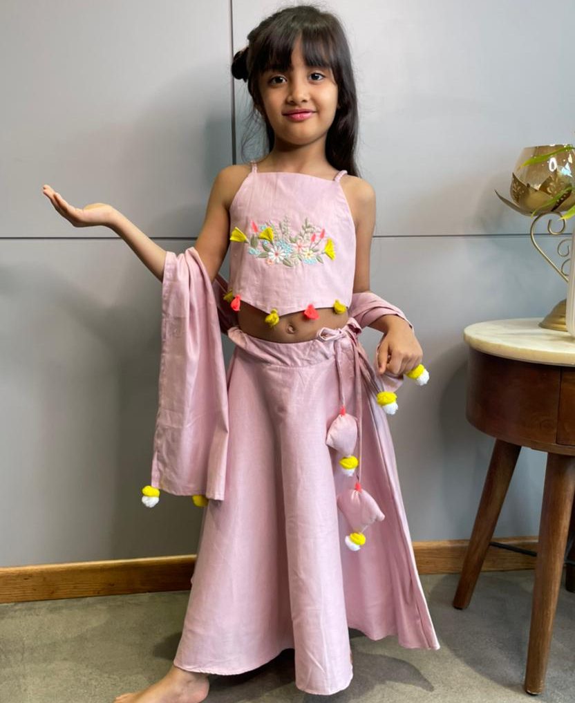 ArthLife Onion Pink Lehenga Set | Grocsy