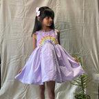 ArthLife Lavender Rainbow Partywear Dress | Grocsy