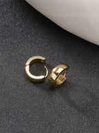 NVR Men's Gold-Polished Stainless Steel Hoop Earrings