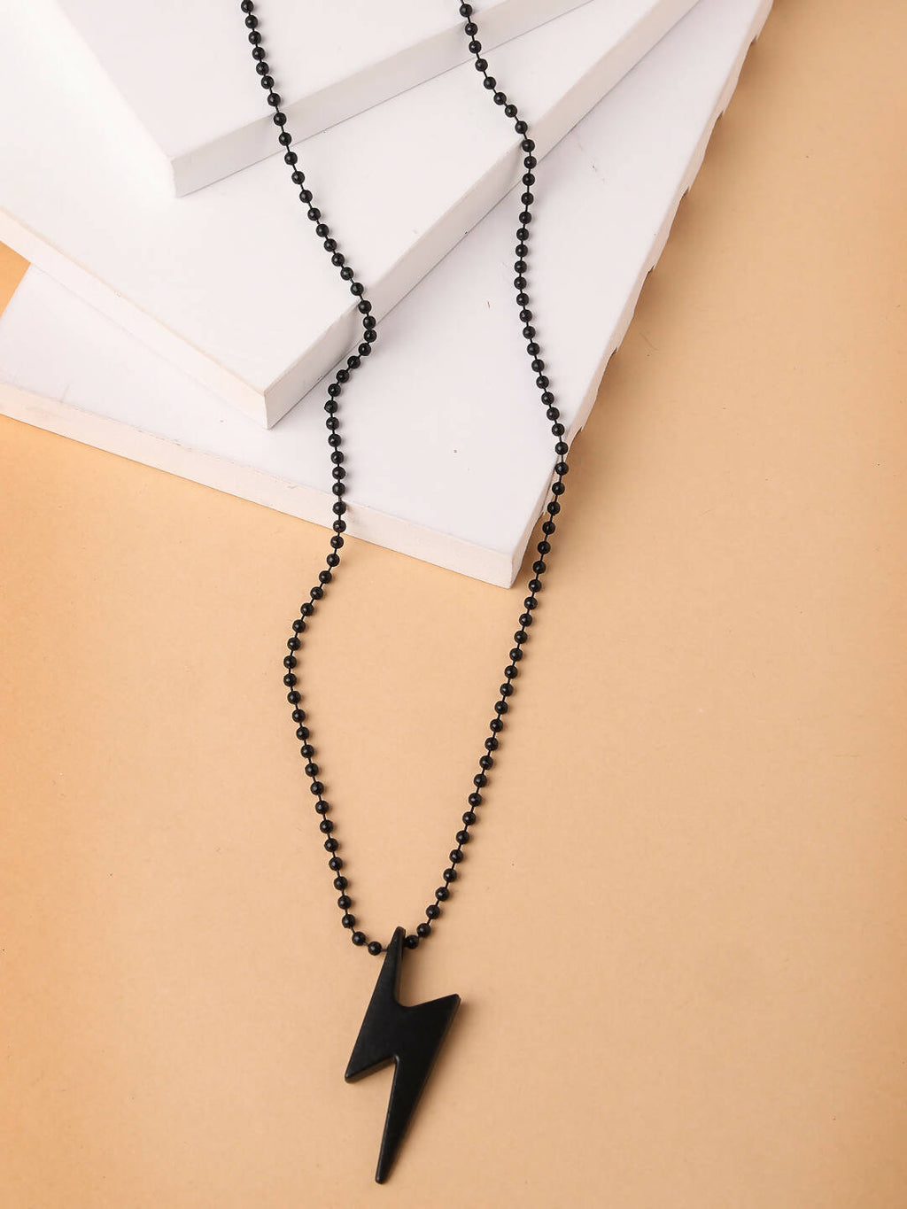 NVR Men Black Plated Flash Pendent With Chain | Grocsy