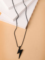 NVR Men Black Plated Flash Pendent With Chain | Grocsy