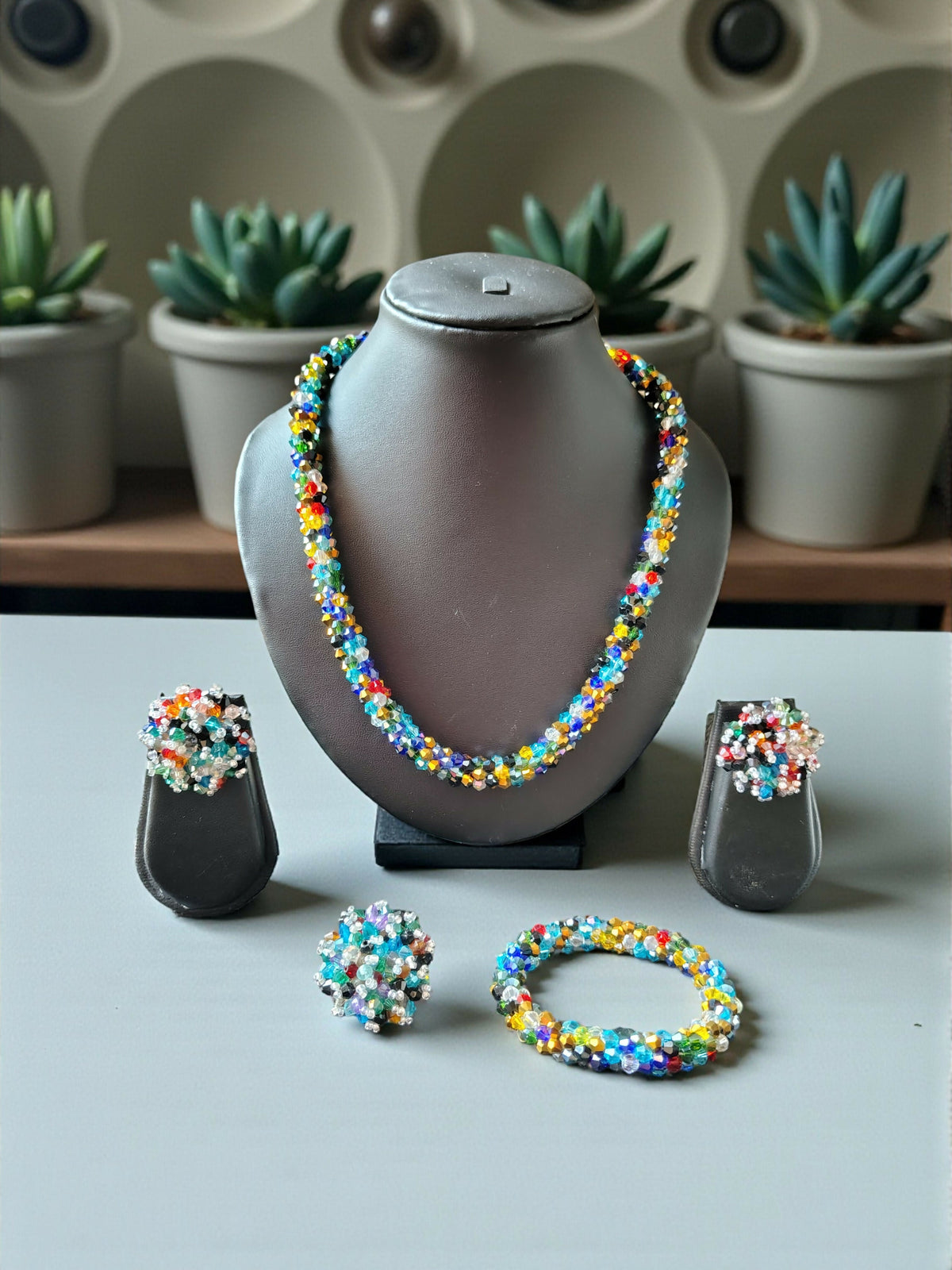Inhanns Rangshine 4-In-1 Crystal Glam Set - Handmade - Multicolor | Grocsy