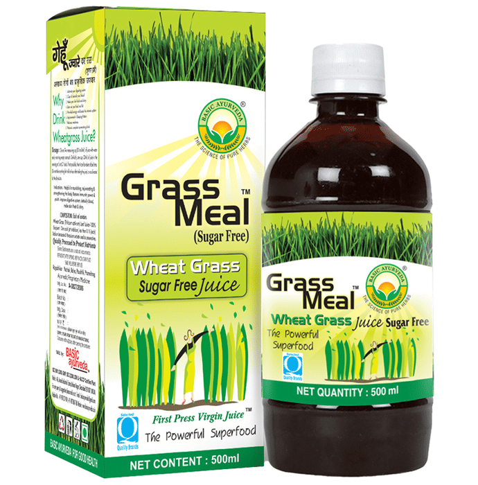 Basic Ayurveda Grass Meal Wheat Grass Juice with Honey | Grocsy