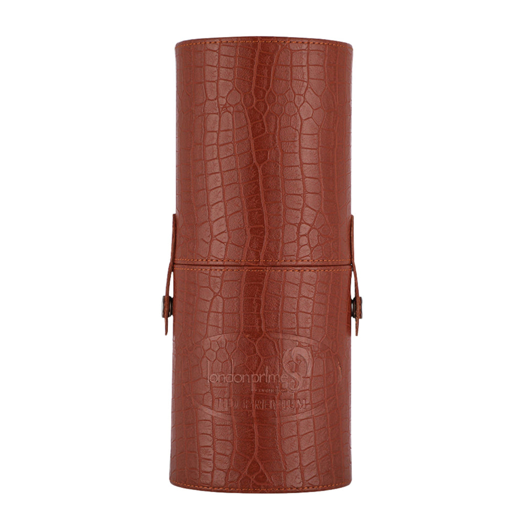 London Prime Cosmetics Brush Holder Cylinder Shaped Orange Rust | Grocsy