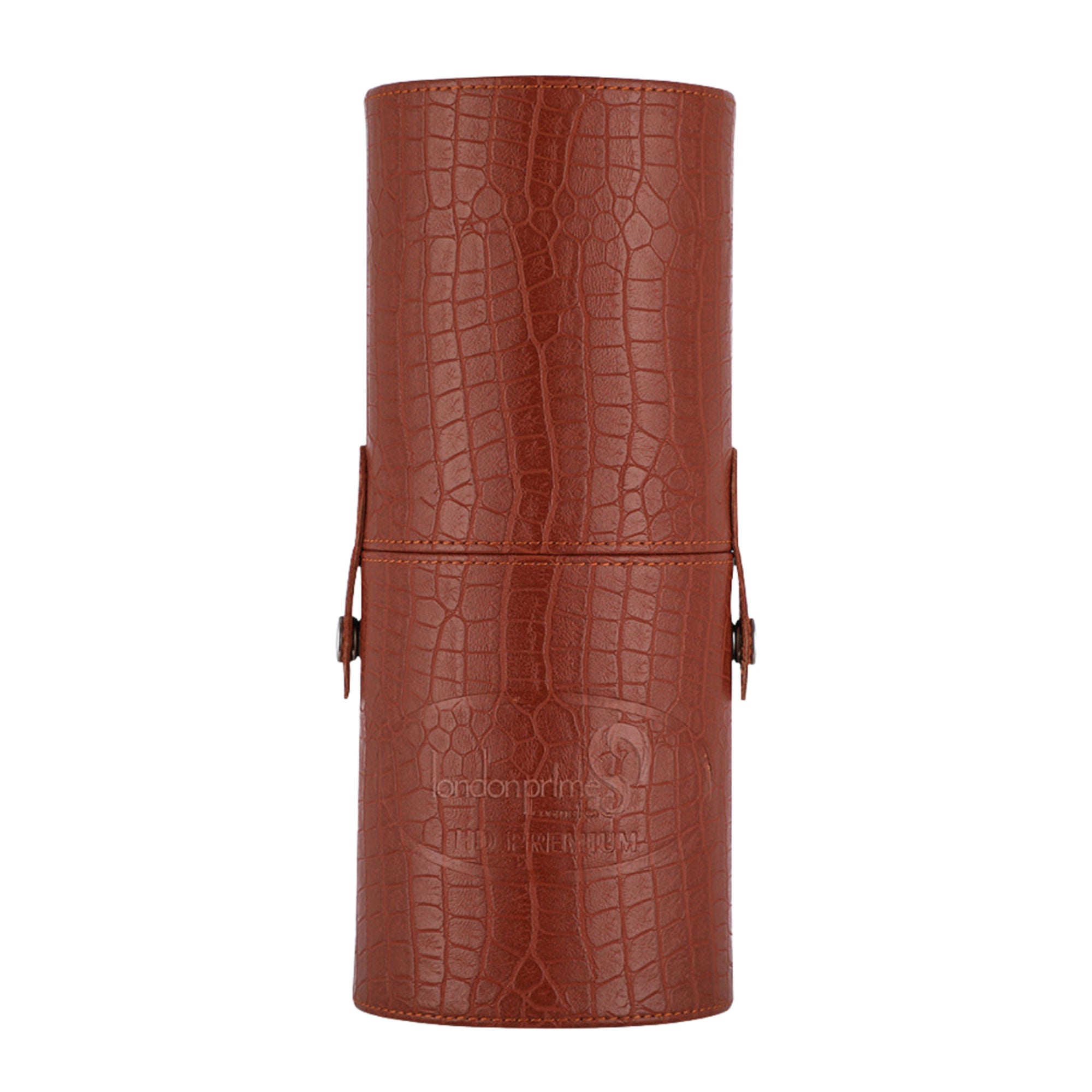 London Prime Cosmetics Brush Holder Cylinder Shaped Orange Rust | Grocsy
