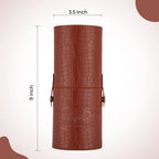 London Prime Cosmetics Brush Holder Cylinder Shaped Orange Rust | Grocsy