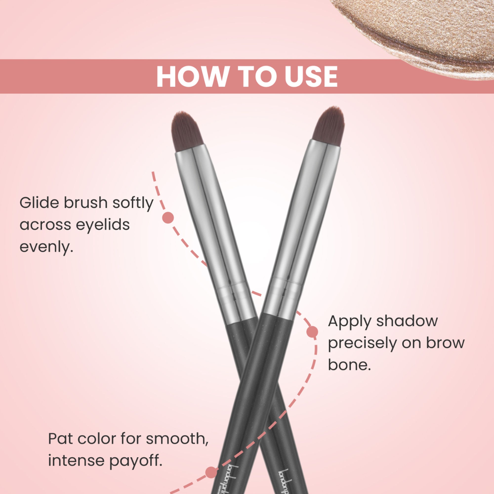 London Prime HD Eyeshadow Applicator - LP324 ( Formerly London Pride Cosmetics ) | Grocsy