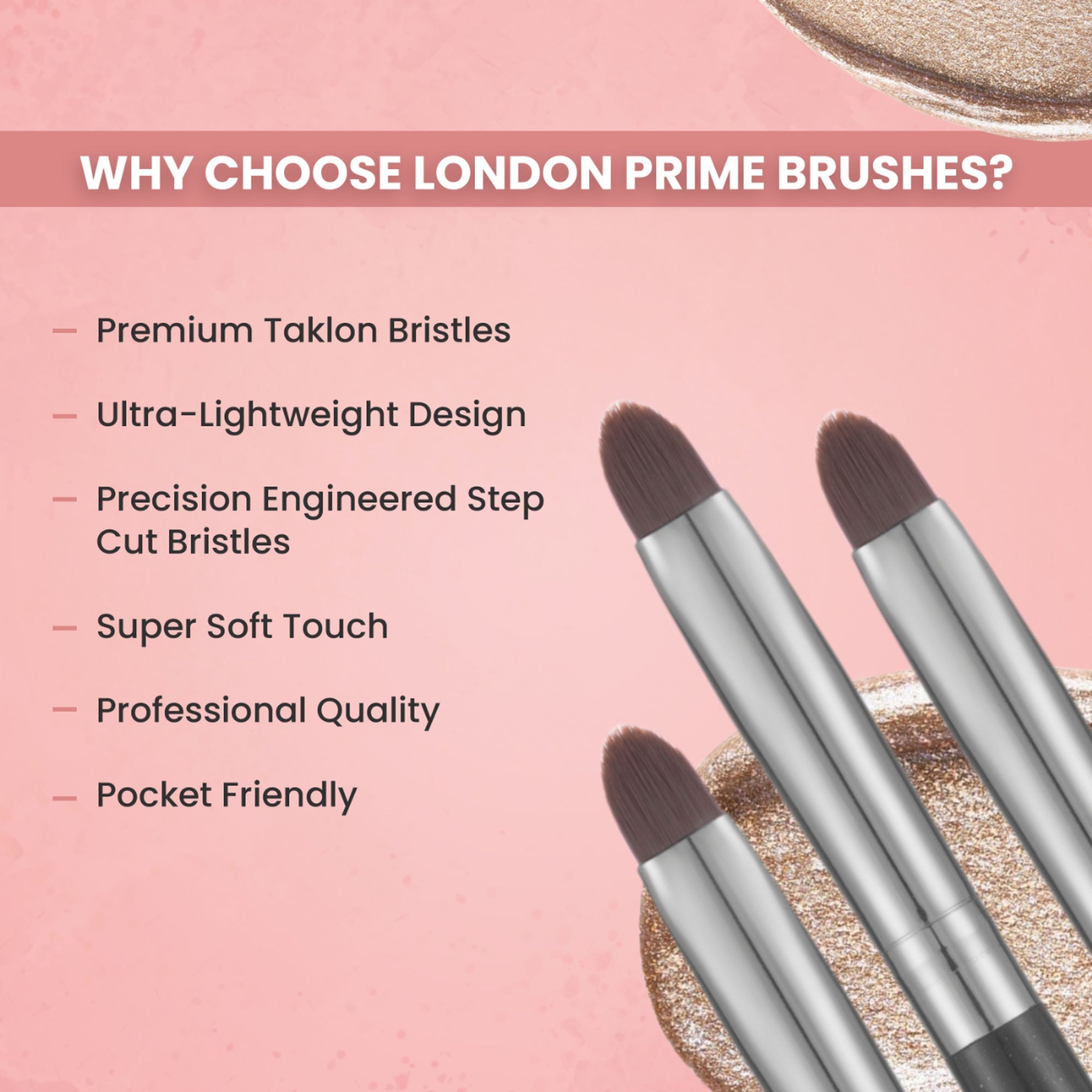 London Prime HD Eyeshadow Applicator - LP324 ( Formerly London Pride Cosmetics ) | Grocsy
